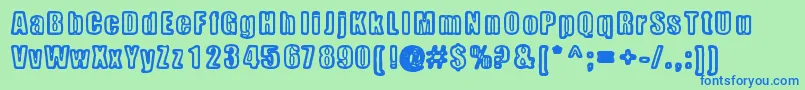 Metalbox Font – Blue Fonts on Green Background