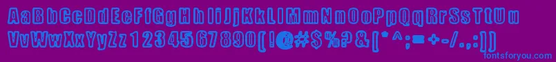 Metalbox Font – Blue Fonts on Purple Background
