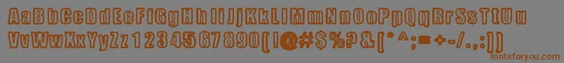 Metalbox Font – Brown Fonts on Gray Background