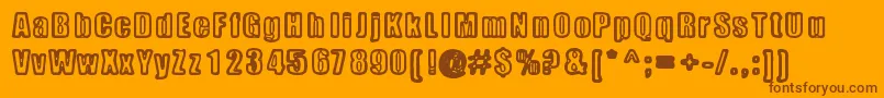 Metalbox Font – Brown Fonts on Orange Background