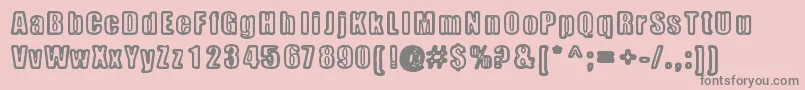 Metalbox Font – Gray Fonts on Pink Background