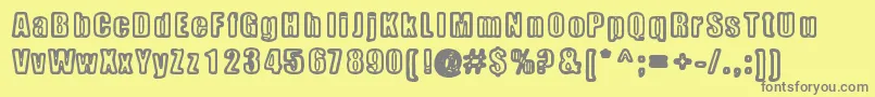 Metalbox Font – Gray Fonts on Yellow Background