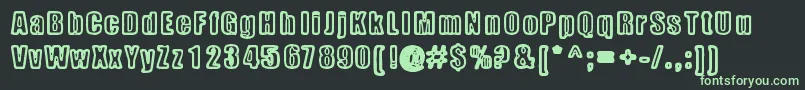 Metalbox Font – Green Fonts on Black Background