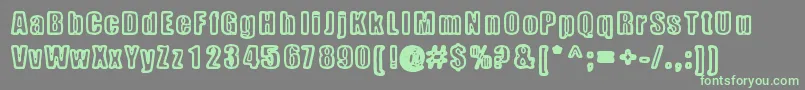 Metalbox Font – Green Fonts on Gray Background