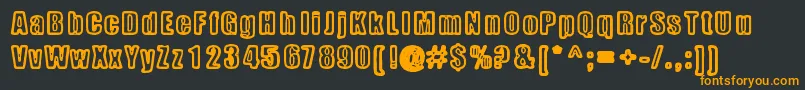 Metalbox Font – Orange Fonts on Black Background