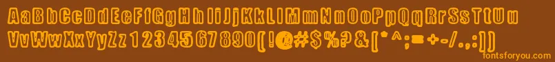 Metalbox Font – Orange Fonts on Brown Background