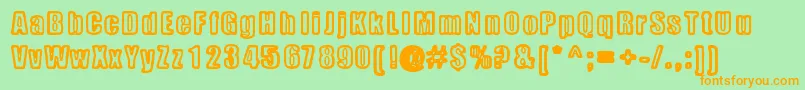 Metalbox Font – Orange Fonts on Green Background