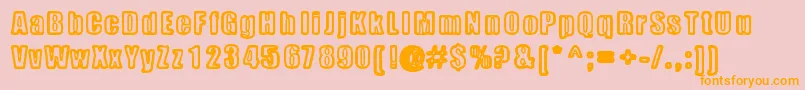 Metalbox Font – Orange Fonts on Pink Background