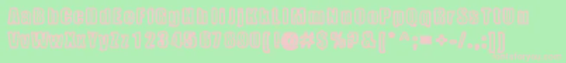 Metalbox Font – Pink Fonts on Green Background