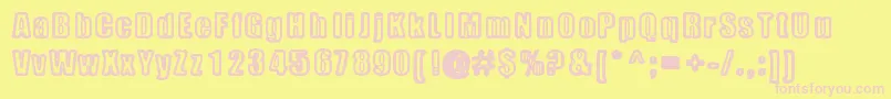 Metalbox Font – Pink Fonts on Yellow Background