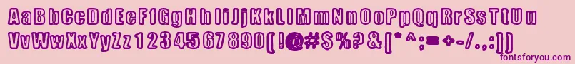 Metalbox Font – Purple Fonts on Pink Background