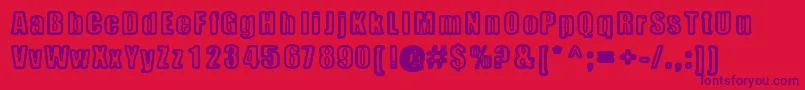 Metalbox Font – Purple Fonts on Red Background