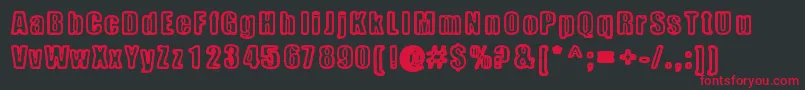 Metalbox Font – Red Fonts on Black Background