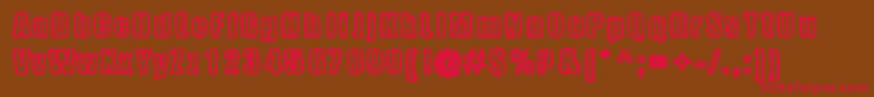 Metalbox Font – Red Fonts on Brown Background
