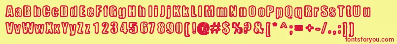 Metalbox Font – Red Fonts on Yellow Background