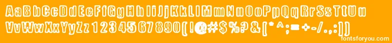 Metalbox Font – White Fonts on Orange Background