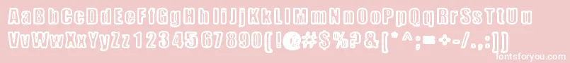 Metalbox Font – White Fonts on Pink Background