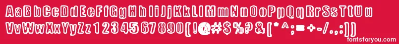 Metalbox Font – White Fonts on Red Background