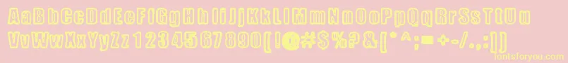 Metalbox Font – Yellow Fonts on Pink Background