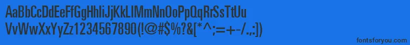 Шрифт NovaUltraSsiUltraCondensed – чёрные шрифты на синем фоне