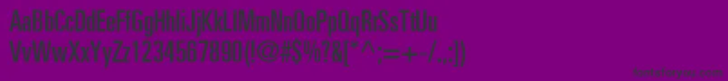 Шрифт NovaUltraSsiUltraCondensed – чёрные шрифты на фиолетовом фоне