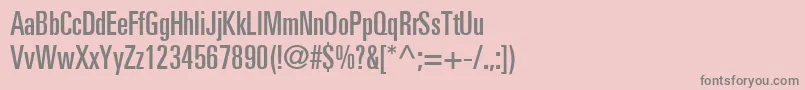 NovaUltraSsiUltraCondensedフォントについての詳細 フォントNovaUltraSsiUltraCondensed – ピンクの背景に灰色の文字