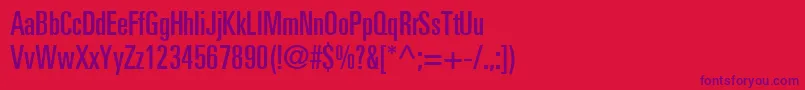 Fonte NovaUltraSsiUltraCondensed – fontes roxas em um fundo vermelho