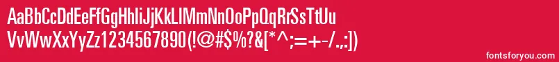 NovaUltraSsiUltraCondensed Font – White Fonts on Red Background