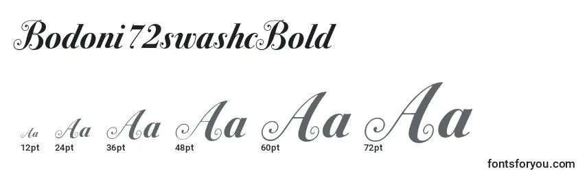 Bodoni72swashcBold Font Sizes