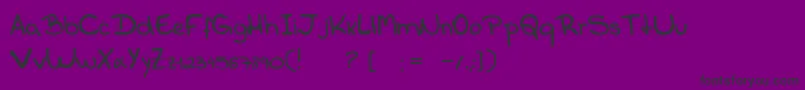 フォントCallani – 紫の背景に黒い文字