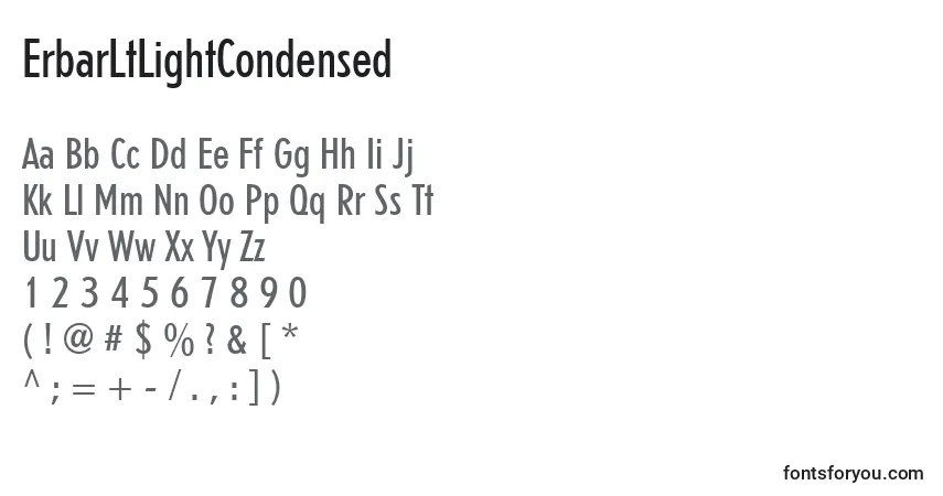ErbarLtLightCondensed Font – alphabet, numbers, special characters