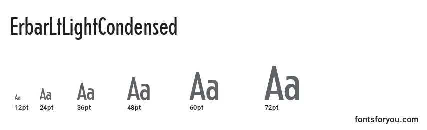 ErbarLtLightCondensed Font Sizes
