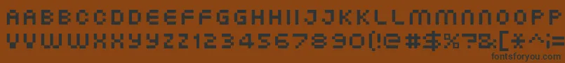 XgPixo Font – Black Fonts on Brown Background