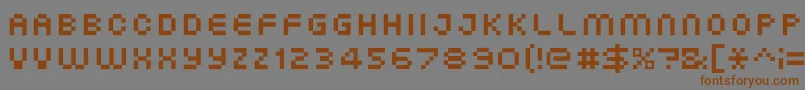 XgPixo Font – Brown Fonts on Gray Background