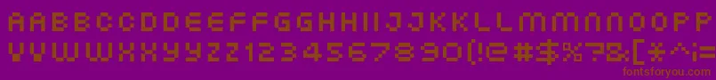 XgPixo Font – Brown Fonts on Purple Background