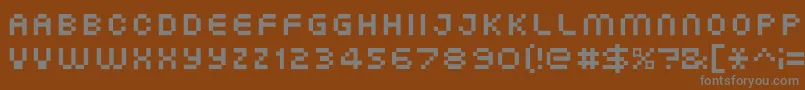 XgPixo Font – Gray Fonts on Brown Background