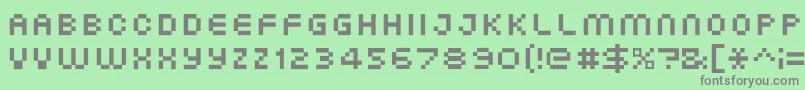 XgPixo Font – Gray Fonts on Green Background