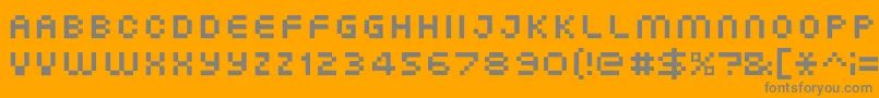 フォントXgPixo – オレンジの背景に灰色の文字