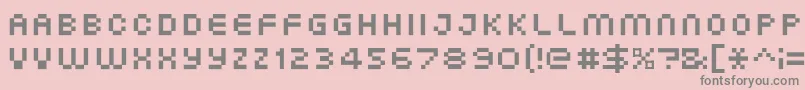 XgPixo Font – Gray Fonts on Pink Background