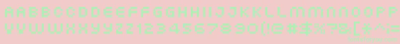 XgPixo Font – Green Fonts on Pink Background