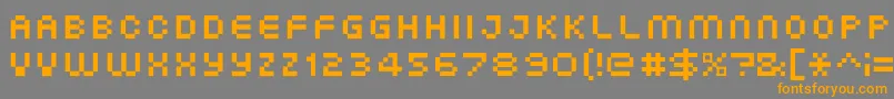 XgPixo Font – Orange Fonts on Gray Background