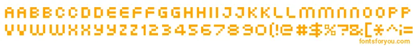 XgPixo Font – Orange Fonts on White Background