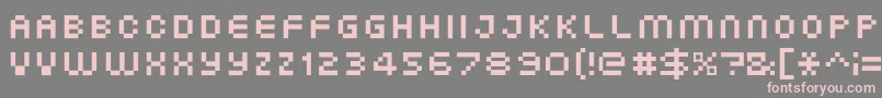XgPixo Font – Pink Fonts on Gray Background