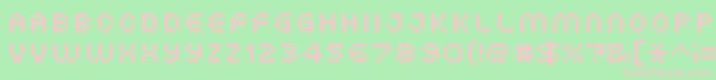 XgPixo Font – Pink Fonts on Green Background