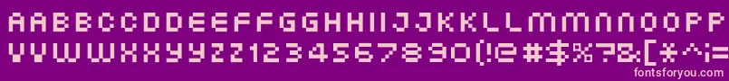 XgPixo Font – Pink Fonts on Purple Background