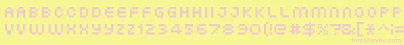 XgPixo Font – Pink Fonts on Yellow Background