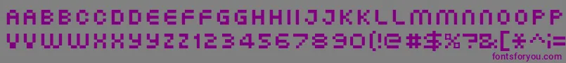 XgPixo Font – Purple Fonts on Gray Background