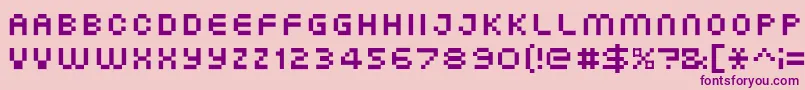 XgPixo Font – Purple Fonts on Pink Background