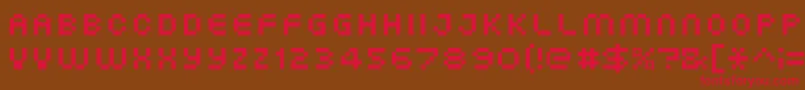 XgPixo Font – Red Fonts on Brown Background