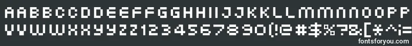 XgPixo Font – White Fonts on Black Background